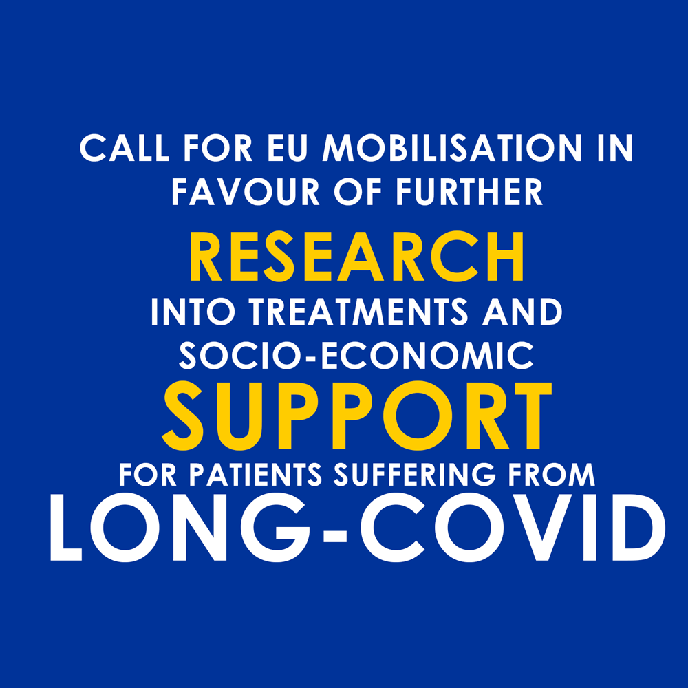 Call for EU mobilisation in favour of further research into treatments and socio-economic support for patients suffering from LONG-COVID