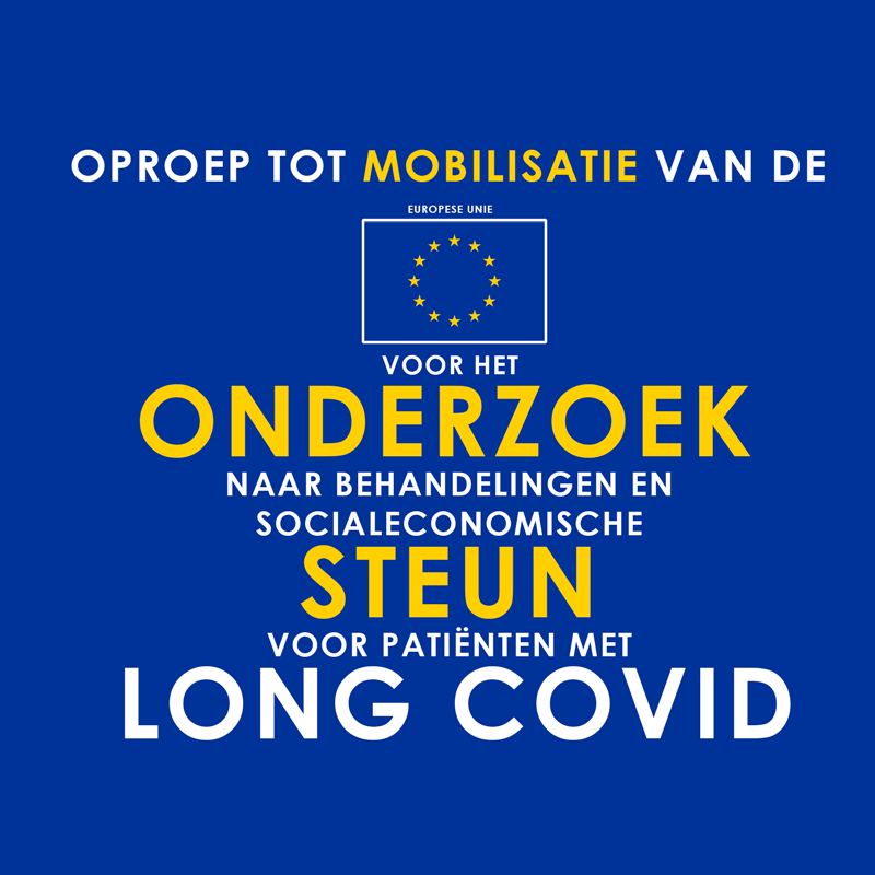 Oproep tot mobilisatie van de europese unie voor het onderzoek naar behandelingen en socialeconomische steun voor patiënten met long covid.