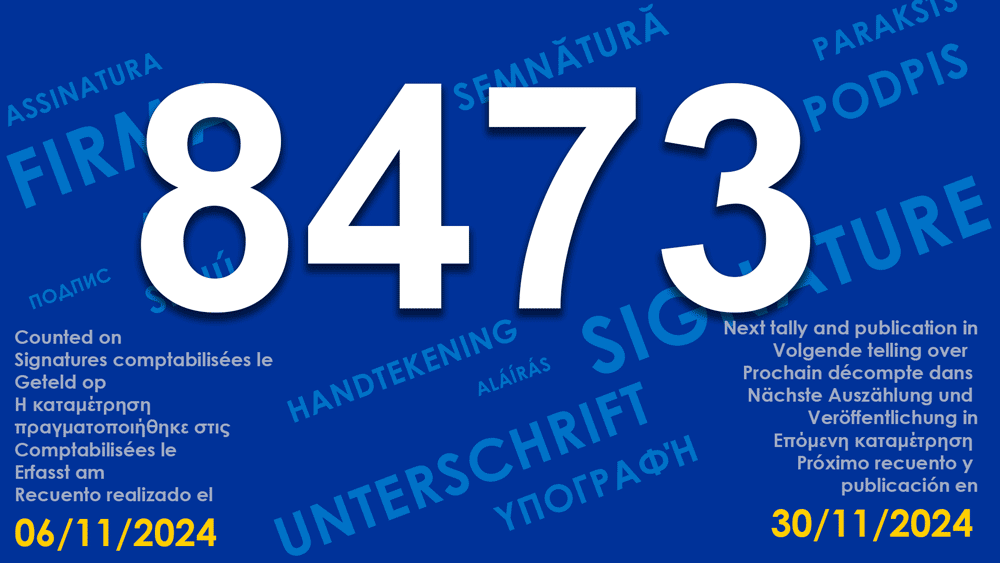 Map of 8473 Signatures | EU Petition | Long Covid