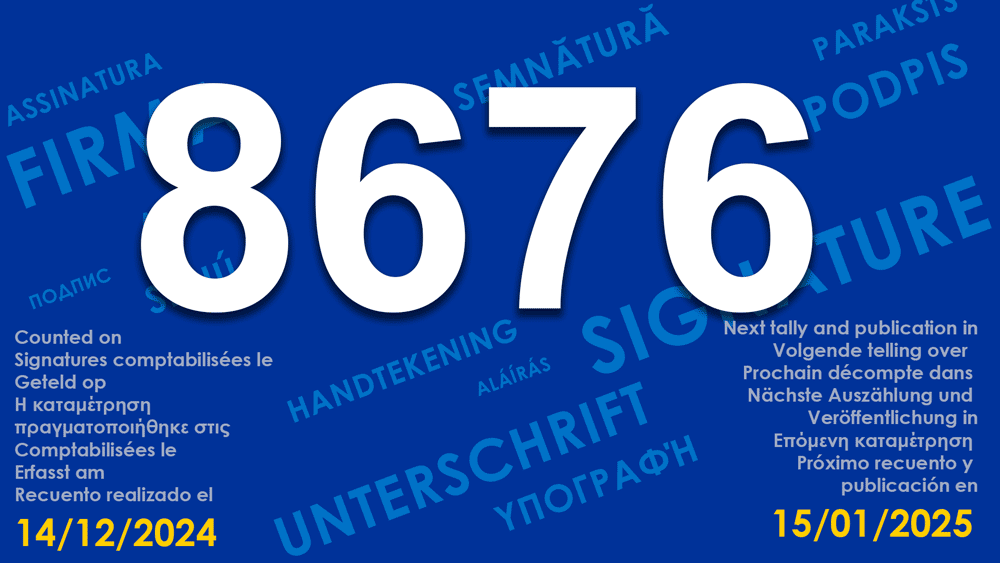 Map of 8676 Signatures | EU Petition | Long Covid